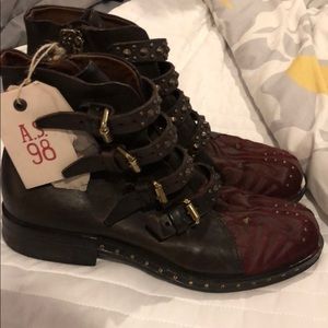 A.S. 98 Women’s Leather Boots / Brown & Maroon